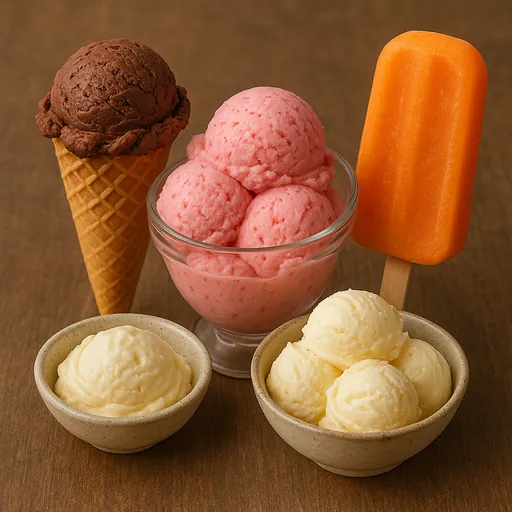 Ice cream and other edible ice, whether or not containing cocoa